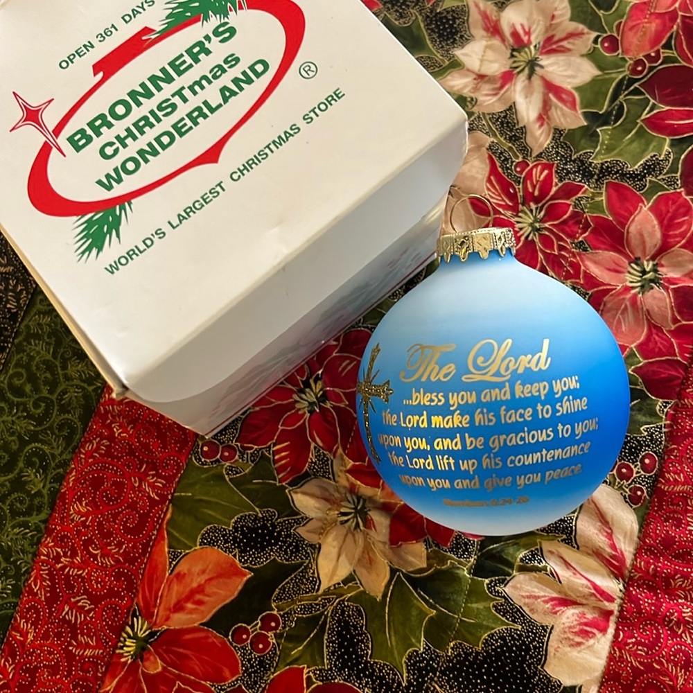 Christmas ornament with Bible Verse